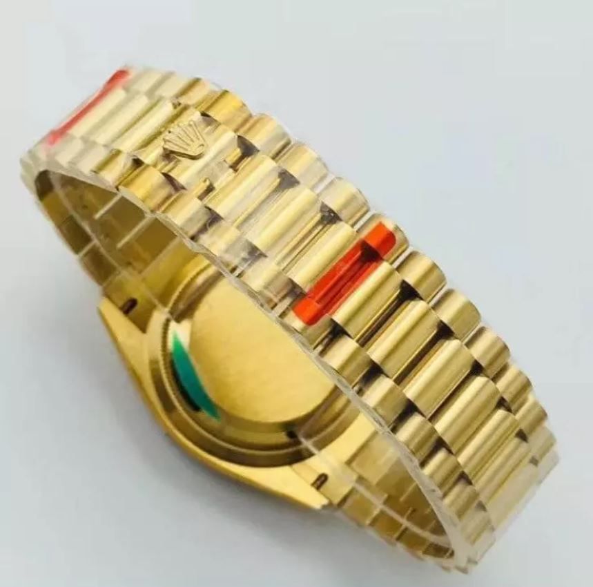 Đồng Hồ Nam Rolex1102 Day-Date Automatic 118348-0024 Vàng Mặt Đen + Thẻ Bảo Hành