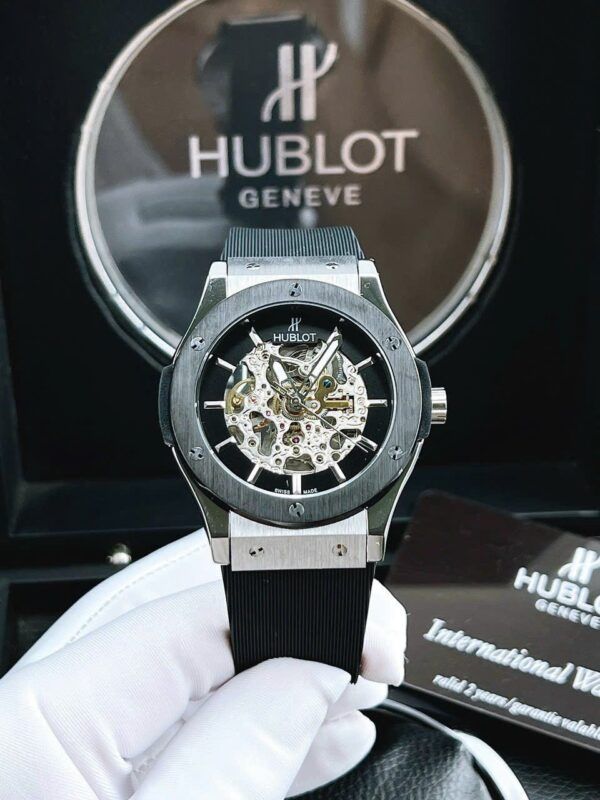 Đồng hồ Hublot Skeleton nam dây cao su cao cấp 42mm - patek seiko omega rado hublot orient rolex patek philippe longine sk