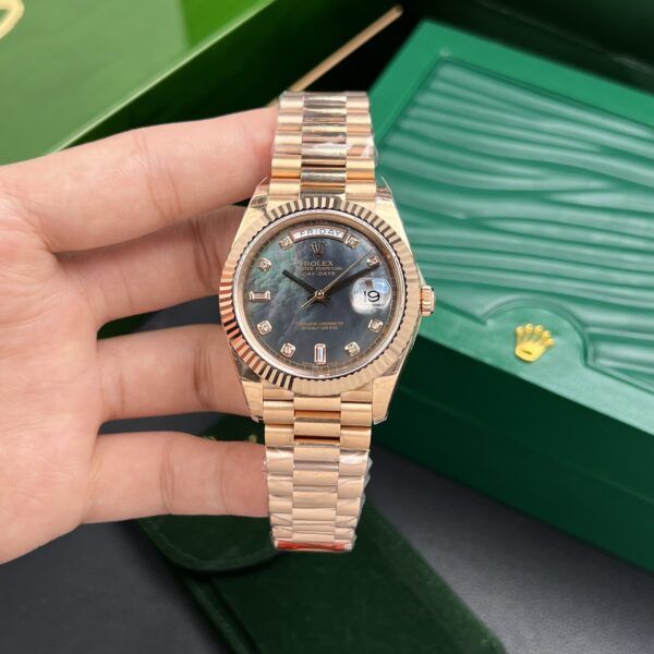 Đồng hồ Rolex nam Day-Date mặt khảm xà cừ tím BP factory 40mm - patek seiko omega rado hublot orient sk rolex patek philippe longine 