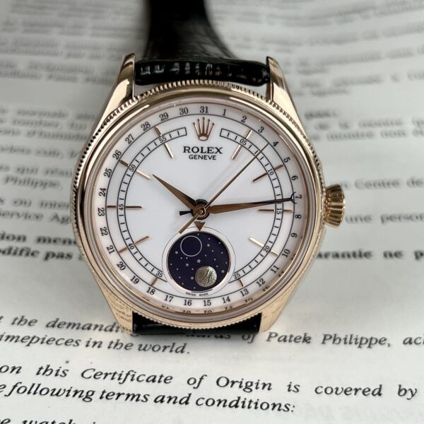 Đồng hồ Rolex Cellini Moonphase nam dây da 39mm - patek seiko omega rado hublot orient sk rolex patek philippe longine