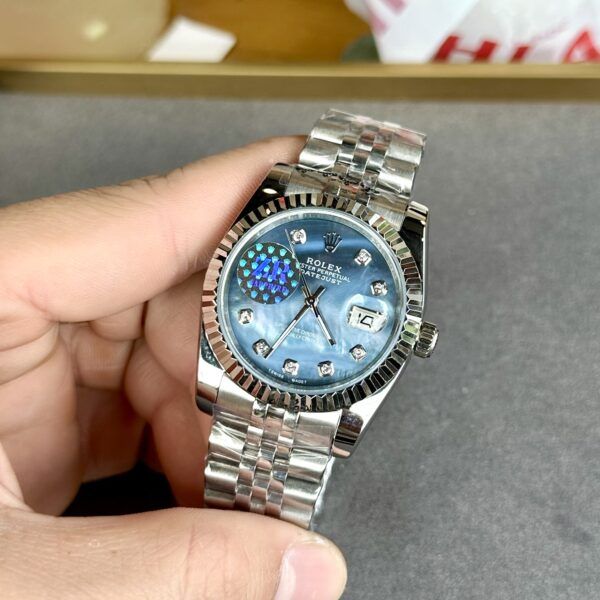 Đồng hồ Rolex DateJust nam mặt xà cừ Blue cao cấp 36mm - patek seiko omega rado hublot sk orient rolex patek philippe longine