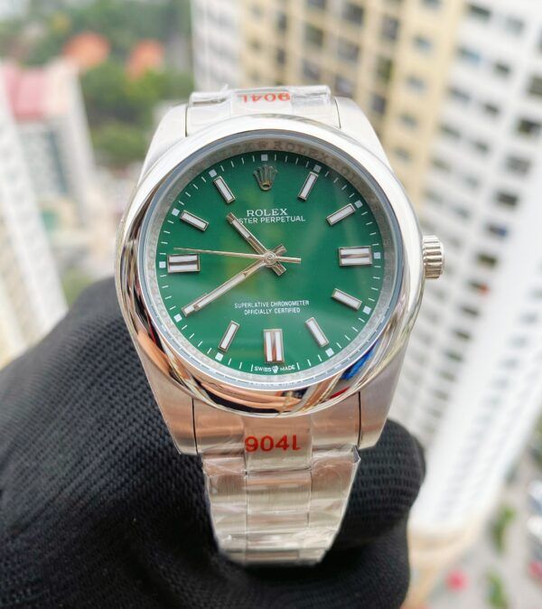 Đồng hồ Rolex Oyster Perpetual nam mặt xanh lá 40mm - patek seiko omega rado hublot sk orient rolex patek philippe longine