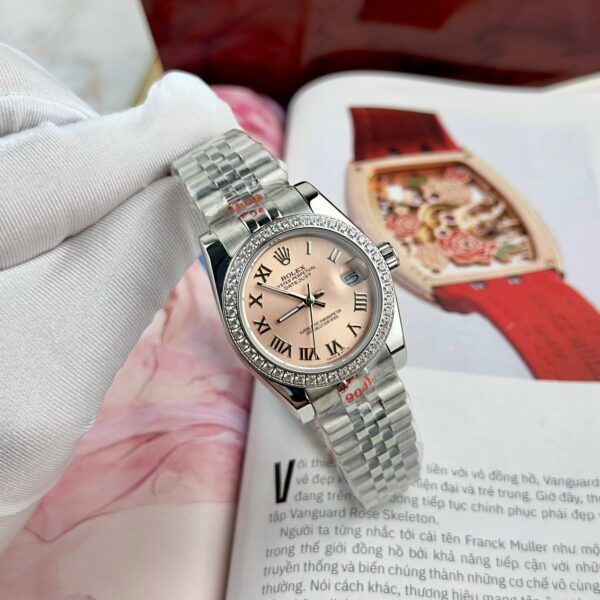 Đồng hồ Rolex DateJust nữ mặt cá hồi máy cơ Nhật 31mm - patek seiko omega rado sk hublot orient rolex patek philippe longine