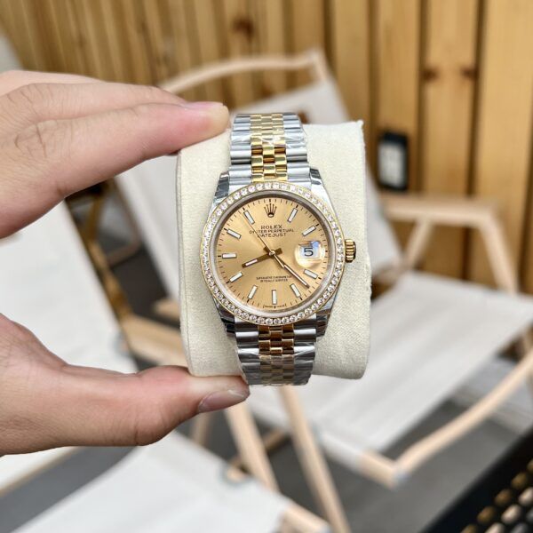 Đồng hồ Rolex DateJust nam cọc số dạ quang EW Factory 41mm - patek seiko omega rado hublot sk orient rolex patek philippe longine