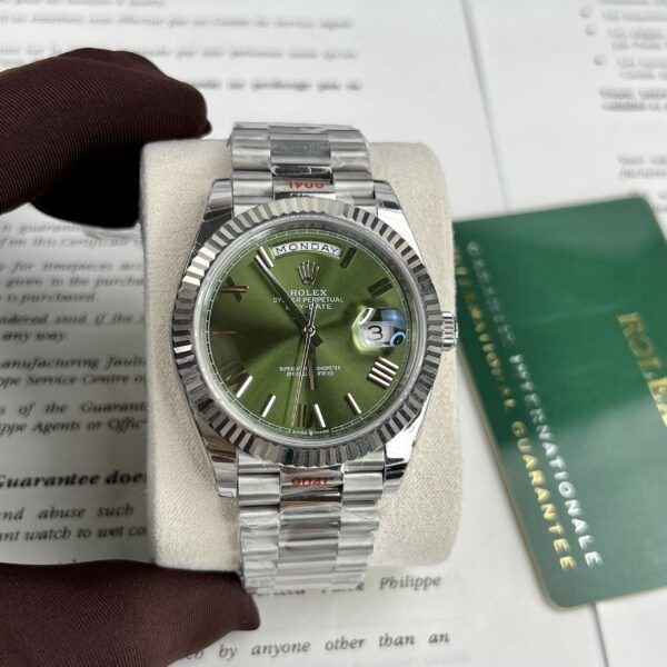 Đồng hồ Rolex Day-Date Dial Green dây President Factory 40mm - patek seiko omega rado sk hublot orient rolex patek philippe longine