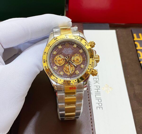 Đồng hồ Rolex Daytona nam mặt vân xà cừ nâu 40mm - patek seiko omega rado sk hublot orient rolex patek philippe longine