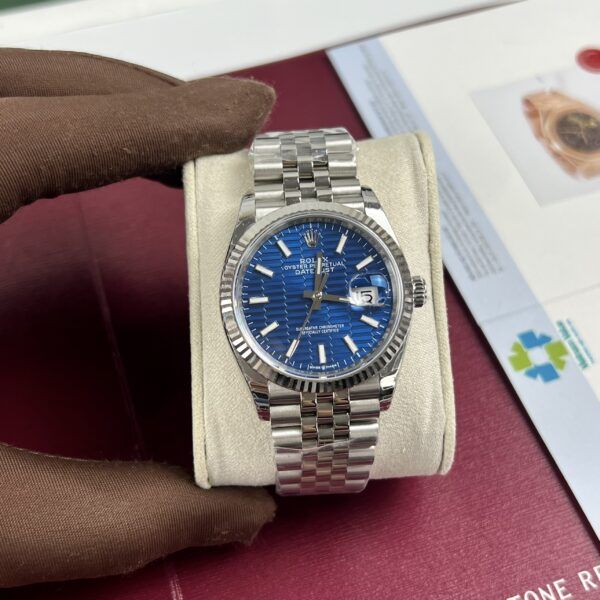 Đồng hồ Rolex DateJust nam mặt vân gấp Factory 41mm - patek seiko omega rado sk hublot orient rolex patek philippe longine