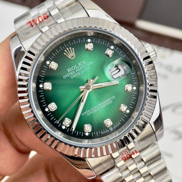 Đồng hồ Rolex DateJust nam cọc số đính đá 41mm - patek seiko omega rado sk hublot orient rolex patek philippe longine