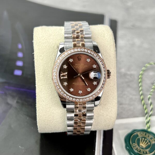 Đồng hồ Rolex DateJust nữ đính đá Swarovski EW Factory 31mm - patek seiko omega rado sk hublot orient rolex patek philippe longine