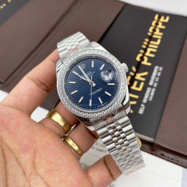 Đồng hồ Rolex DateJust nam mặt vân gấp 41mm - patek seiko omega rado sk hublot orient rolex patek philippe longine