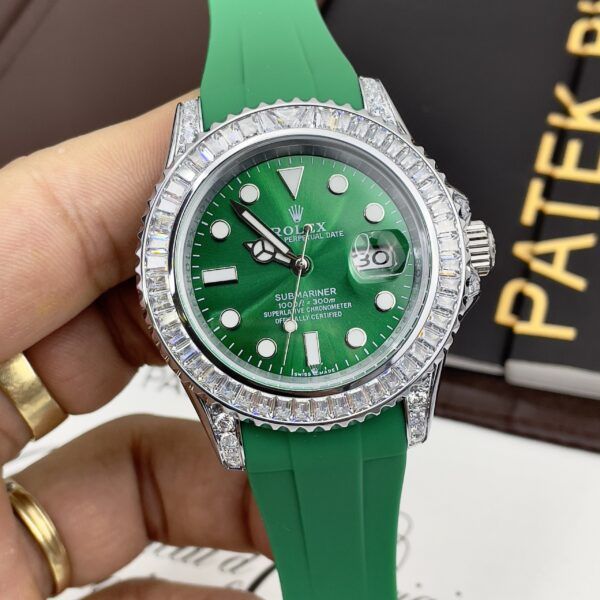 Đồng hồ Rolex Submariner nam đính đá Super 40mm - patek seiko omega rado sk hublot orient rolex patek philippe longine