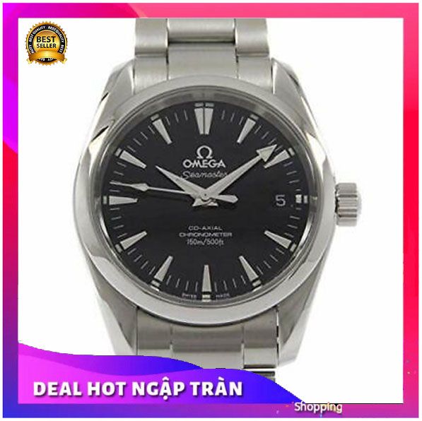 Đồng Hồ Nam Omega Seamaster 150m Automatic Kim Loại Mặt Đen