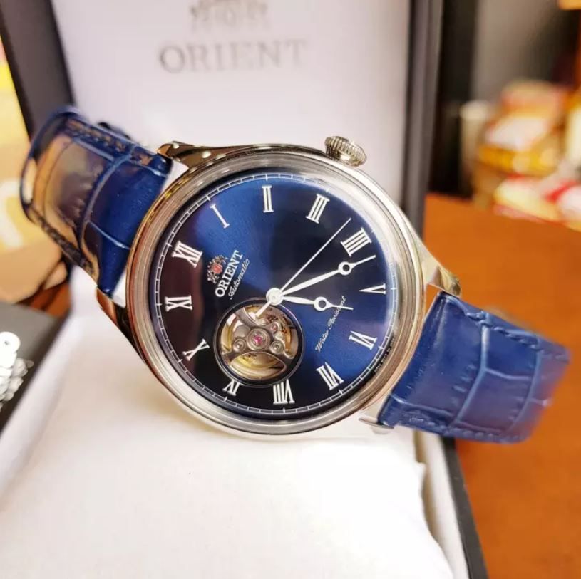 Đồng hồ nam dây da Orient Caballero  XanhBiển FAG00004D0 -  patek seiko omega rado hublot orient rolex patek philippe  