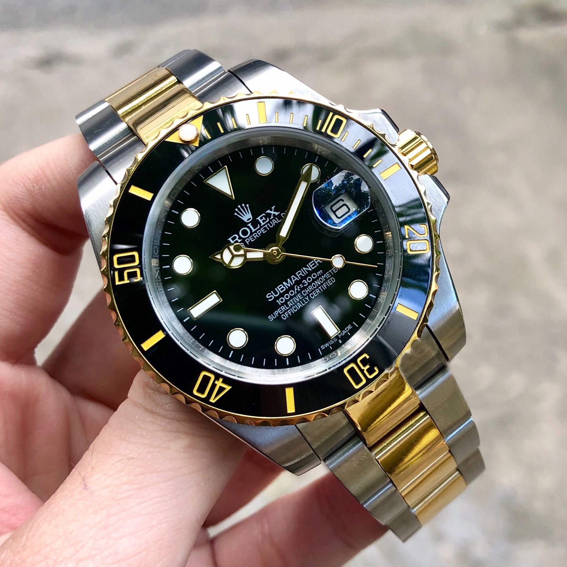 Rolex Submariner Black Dial Gold & Stainless Steel 2 Tones