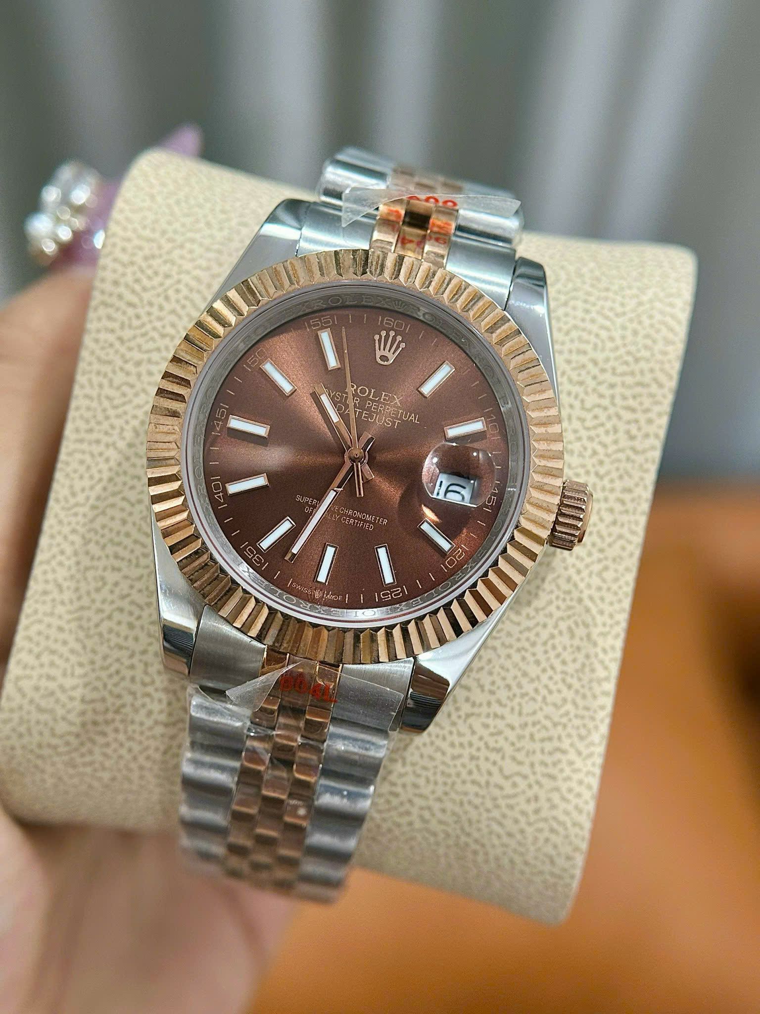 Đồng hồ Rolex Datejust 126331 Mặt Chocolate Cọc quang - patek seiko omega rado sk hublot orient rolex patek philippe longine