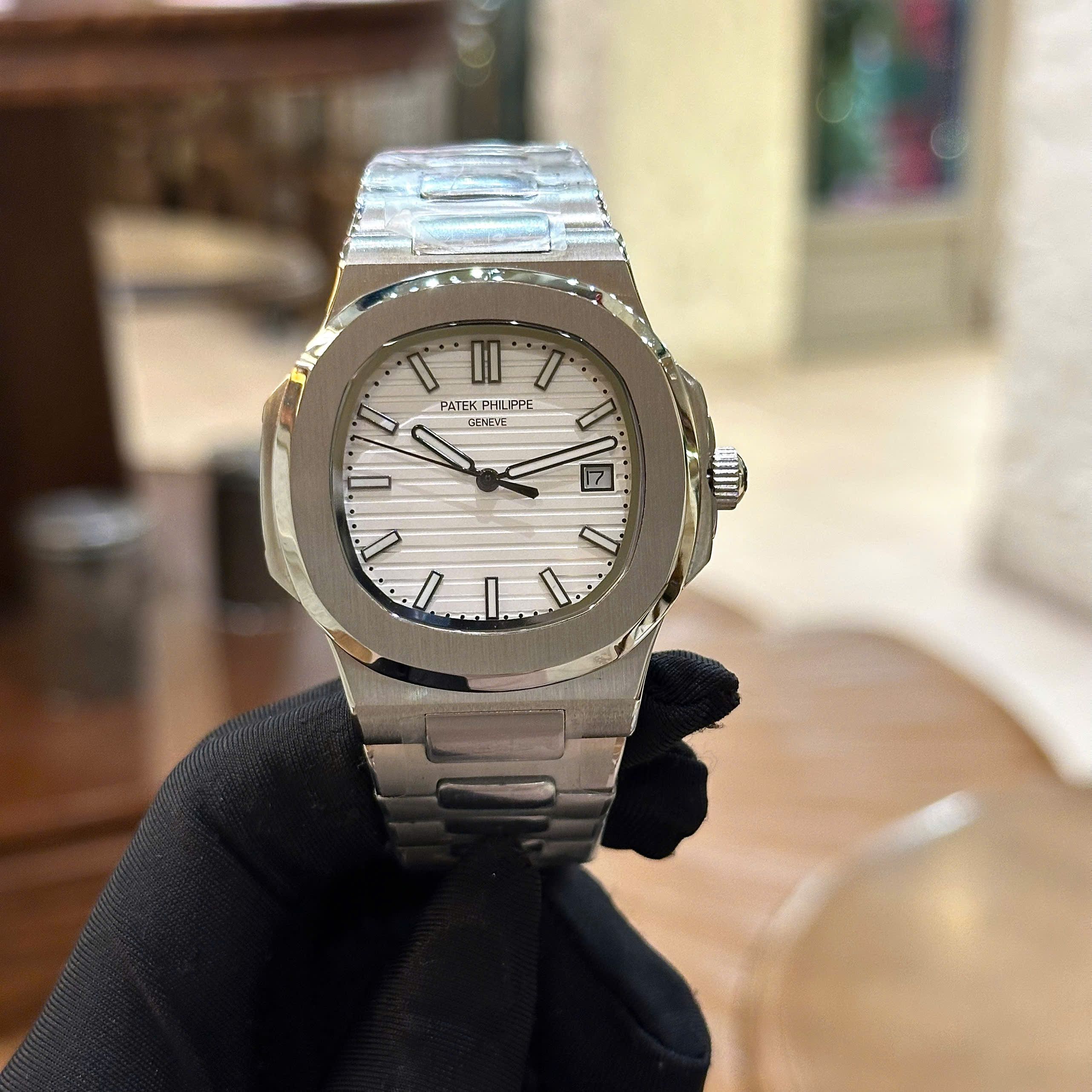 Đồng Hồ Nam Patek Philippe Viền Trơn Máy Cơ Automatic, 40mm Chống Nước 3ATM - patek seiko omega rado sk hublot orient rolex patek philippe longine