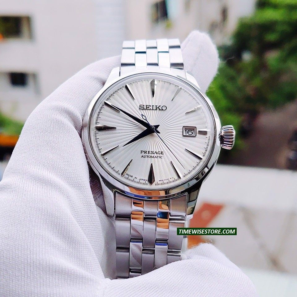 Đồng Hồ Nam Seiko Presage Automatic Sang Trọng Dây Kim Loại + Full Box Thẻ Bảo Hành - patek seiko omega rado sk hublot orient rolex patek philippe longine